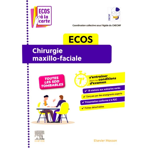 French Edition by CNECMF (Collège National des Enseignants de chirurgie maxill (Author), Anne Morice-Aertgeerts (Contributor), Charles Savoldelli (Contributor), Natacha Kadlub (Contributor), Alice Prévost (Contributor), Jean-Philippe Foy (Contributor), Jean Baptiste Caruhel (Contributor), Matthias SCHLUND (Contributor), Laurent Guyot (Contributor), Eugénie Bertin (Contributor), Nathalie Pham Dang (Contributor), Jebrane Bouaoud (Contributor), Alexis Veyssiere (Contributor), Aline DESOUTTER (Contributor), Andrea VARAZZANI (Contributor) & 14 more ECOS Chirurgie maxillo-faciale: ECOS à la carte (French Edition)
