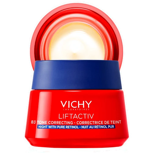 Vichy Liftactiv B3 Tone Correcting Night Cream | 4% Niacinamide + 0.15% Pure Retinol | Anti Aging Face Cream Evens Skin Tone| Fade Dark Spots & Smooth Wrinkles | Formula Minimizes Risk Of Irritation