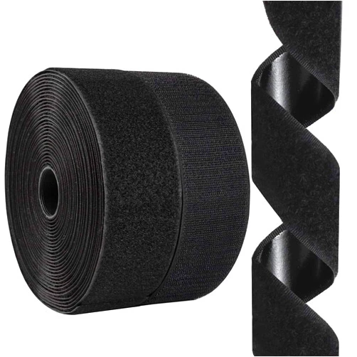 SOURRI 2 Inch x 26 Feet Hook and Loop Tape Sticky Back Fastener Roll, Nylon Self Adhesive Heavy Duty Strips Fastener for Home Office School Car and Crafting Organization