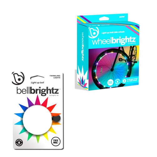 Brightz BellBrightz LED Light Up Bike Bell & WheelBrightz LED Bike Wheel Lights Bundle - Fun, Colorful, and Safe Bicycle Accessories for Kids and Adults - Easy to Install, Durable, & Weather-Resistant