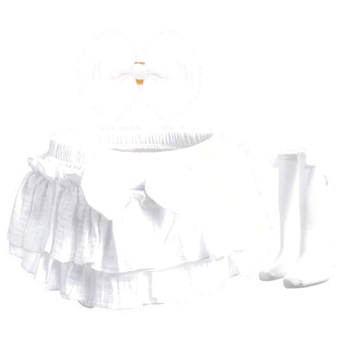 Purbasvi Newborn Baby Girl Cotton Skirts with Built-in Shorts Toddlers Ruffle Diaper Covers Infant Skorts with Bows Headband