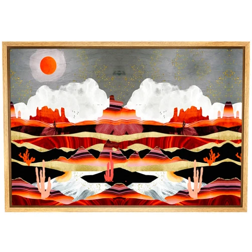 SIGNFORD Framed Canvas Home Artwork Decoration Abstract Mountain Nature Scenery Canvas Wall Art for Living Room, Bedroom - 24x36 inches