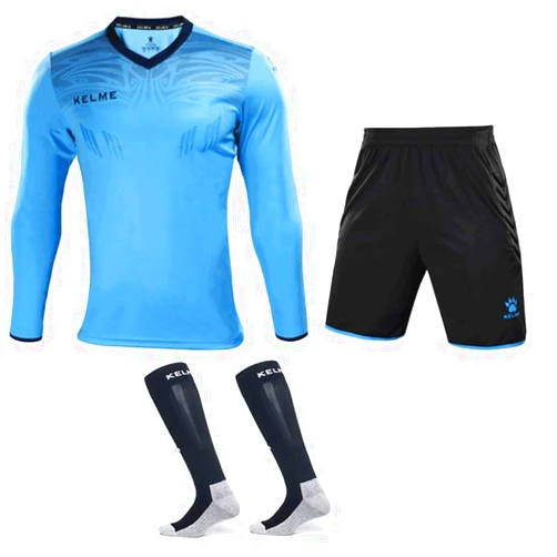 KELME Soccer Goalkeeper Jersey Uniform Kit - Mens Padded Football Goalie Shirt, Shorts and Socks - Kids and Adult Sizes