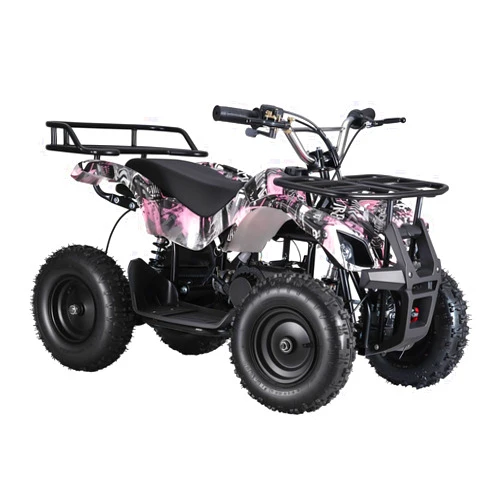 Bigougem Kids Gas ATV 4 Wheeler for Kids 6-16 - 49CC 2-Stroke Wheeled ATV Gas Powered Off-Road Vehicle Off-Road Vehicles On Toys Car Pink