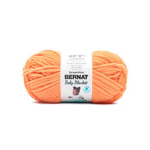 Bernat Baby Blanket Melon Yarn - 1 Pack of 300g/10.5 oz - 100% Polyester - #6 Super Bulky - 220 Yards - Knitting/Crochet