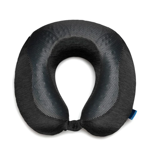 Brookstone Cool Touch Memory Foam Head and Neck Travel Pillow for Vacations, Airplanes, Trains, Buses, and Cars, Size One Size, Black