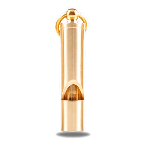 FUTURESTEPS Loudest Brass Whistle Best Premium Emergency Whistle 125db+ One Piece Outdoor Survival Whistle On Key-Chain or Hang Around Your Neck and Carry it Anywhere!