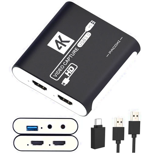 SUDTREEV Capture Card for Nintendo Switch, USB3.0 1080P 60FPS HDMI Capture Card, Capture Card for Streaming and Recording,HDMI Video Capture Card Cam Link for Gaming, PS5, Switch, Xbox, and PC,White