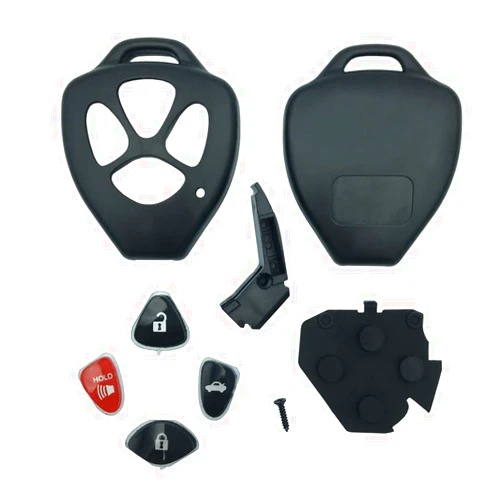 QIYANUA Cutting Not Required-Replacement Keyless Entry Remote Key Fob Shell Key Blade Case for Toyota Camry Corolla Rav4 Matrix Venza Yaris, Black