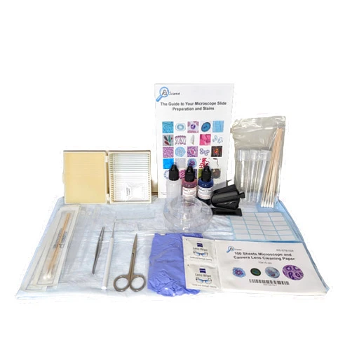 Rs' Science Microscope Slide Accessory Kit - Standard Set, Including Methylene Blue & Eosin Y Stains