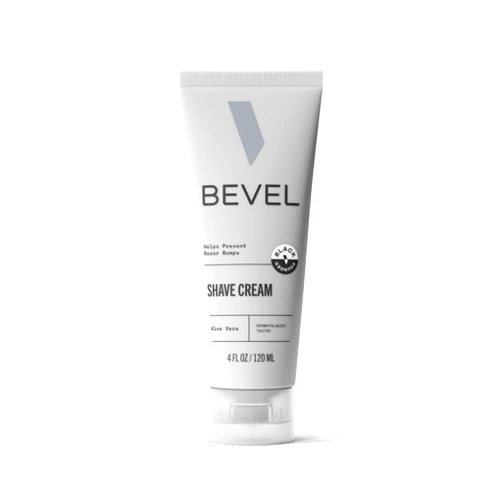 Bevel Shaving Cream for Men, Moisturizing Shave Cream with Aloe Vera and Vitamin E to Soothe Skin and Prevent Razor Bumps, 4 Fl Oz (Packaging May Vary)