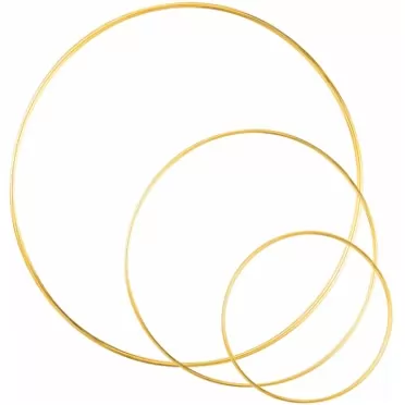 LULARINE 3 Pack Large Metal Floral Hoop Wreath Macrame Gold Hoop Rings(6 Inch8 Inch10 Inch) for Making Wedding Wreath Decor and DIY Dream Catcher Wall Hanging Crafts