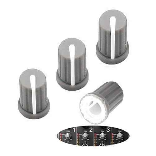 WXYINSPAS 4pcs TRIM Rotary Knobs Replacement for Equalizer Potentiometer GAIN Volume Fader Knob Cap Controller Mixer Console Pioneer 700 750 800 850 900NEXUS 900SRT 900NXS2 20002000NEXUS (Grey TRIM)