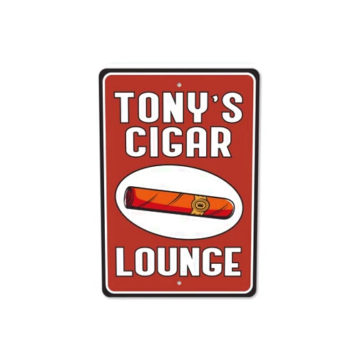 Lizton Sign Shop Personalized Cigar Lounge Sign - 10