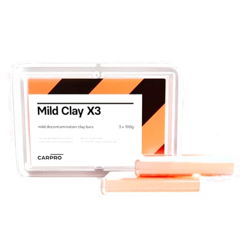 CARPRO Mild Car Clay Bar: Auto Detailing Magic Clay Bar Cleaner Car Wash Bars for Ceramic Coating Prep, Fiberglass, Chrome, Glass & Clear Coated Painted Surfaces - 100g (3 Pack)