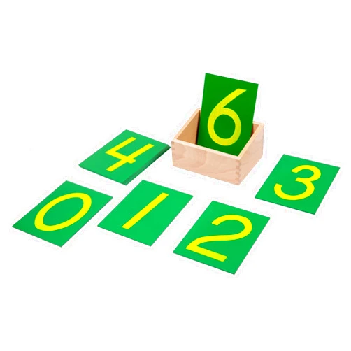 Adena Montessori Wooden Math Counting,Sandpaper Numbers with Box for Toddlers Kids,Early Development Math Material for Preschool Learning Education Toys,Sensory 0-9 Cards Montessori Flash Cards
