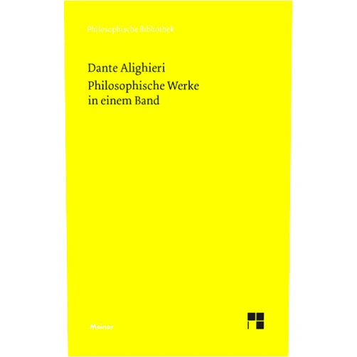 German Edition by Dante Alighieri (Author), Ruedi Imbach (Editor, Preface, Other Contributor), Thomas Ricklin (Translator), Dominik Perler (Translator), Francis Cheneval (Translator) & 3 more Format: Kindle Edition Philosophische Werke in einem Band (Philosophische Bibliothek 679) (German Edition)