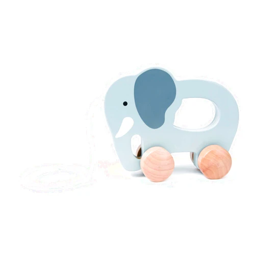Hape Wooden Elephant Pull-Along Baby Toy| Early Learning Push and Pull Toys for Toddlers Age 1 Years and Up