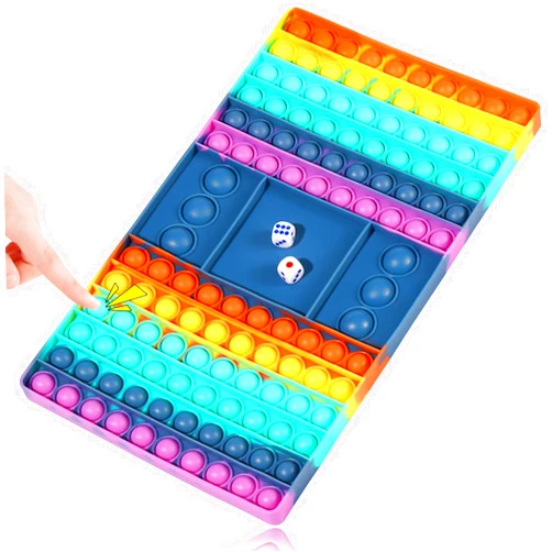 LADVCORP Big Pop Game Fidget Toys, Pop Chess Board Game with Dices Fidget Toy, Classroom Family Games Fidget Toys for Adults Boys Girls, Stress Relief Fidget Toys for Kids