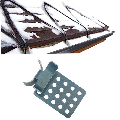 MAXKOSKO 20 pcs Roof Clips for roof De-Icing Heating Cable, Self regulating Gutter Heater Tapes