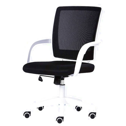 ZZHZY Ergonomic Office Computer Chair, High-Back Swivel Chair Mesh Desk Chair, Computer Chair with Metal Plated Adjustable in Height with Tilt Function Task Chair (Color : White)