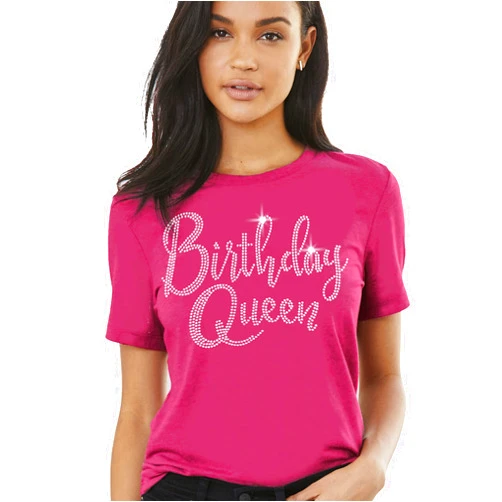RhinestoneSash Birthday Queen Shirt Bedazzled - Womens Birthday Shirts - Birthday Gifts for Women