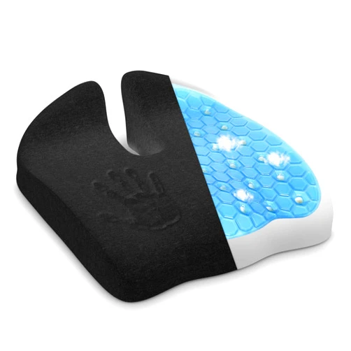 EVECOZY Gel Seat Cushions for Office Chairs Tailbone Pain Relief/Pressure Relief/Sciatica Pain, Memory Foam Breathable Chair Cushions for Back Pain/Butt Pillow Fits Computer Chair/Car/Wheelchair