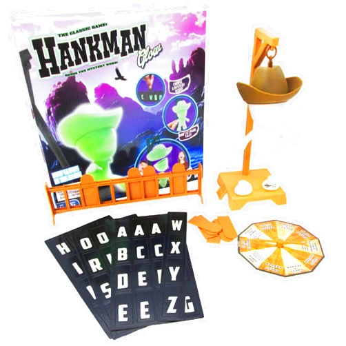 Fotorama Hankman Glow, Magnetic Hangman Mystery Word Guessing Game for Kids & Families, Glow in The Dark Travel Game, Guess The Word Before Hank Falls