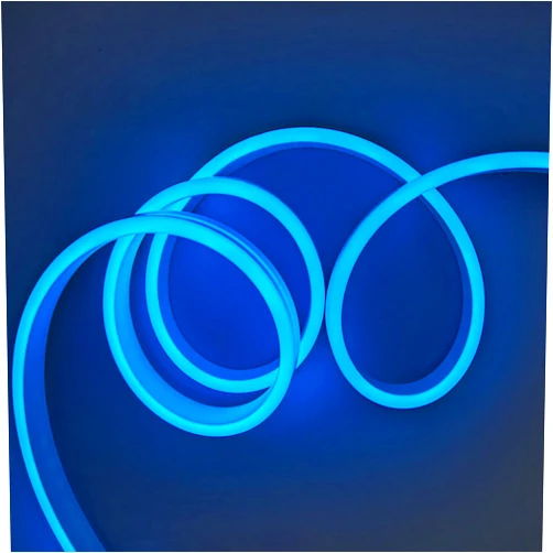 CHuikp Neon led Strip Lights 3.3ft/1m 12V Neon Flex Light Strip with DC Power Adaptor, 120 SMD2835 LEDs neon Rope Lights Waterproof neon Light Strip for Indoor or Outdoor Decor. (Blue)