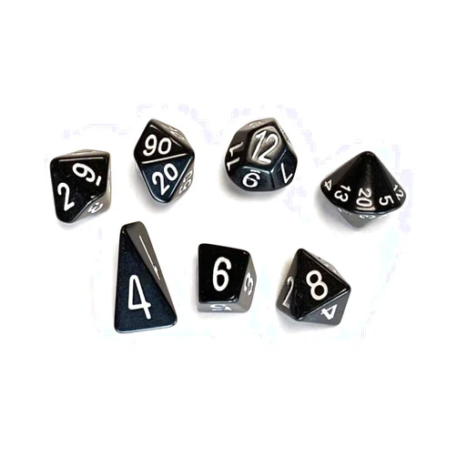 The Dice Lab Set of 7 Skew Dice in Black