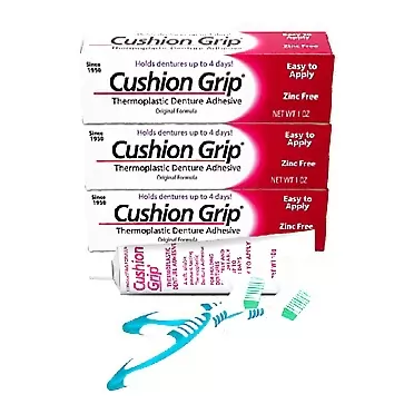 Artist Unknown Cushion Grip Adhesive - Denture Adhesive - Cushion Grip - Cushion Grip Thermoplastic Denture Adhesive – Secure Denture Adhesive Max Hold – Grip Adhesive – Denture Care - Denture Toothbrushes