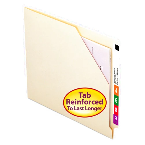 SMEAD SMD75700 End Tab File Jackets with Shelf-Masterreg; Reinforced Tab