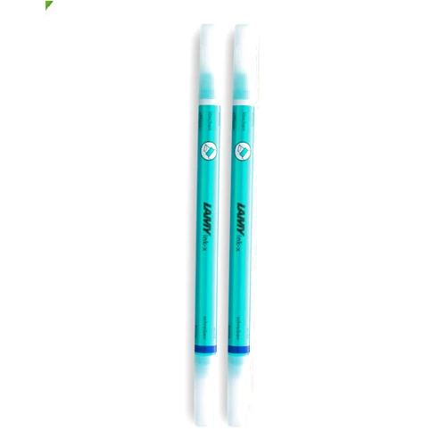 LAMY Ink-x Set of 2 Tourmaline Ink Erasers Made of Plastic with Eraser Tip and Correction Tip Medium - Only for Erasing Royal Blue Ink