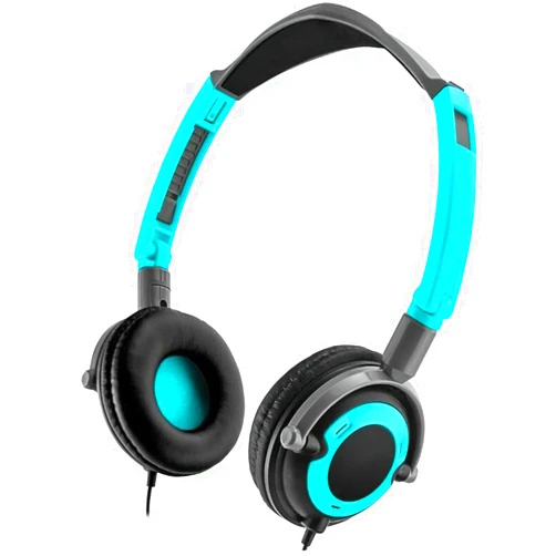 Generic Sentry HPX-HO425TQ Twist Folding Headphone, Turquoise; Folding Headband Design; Comfortable Earpads; Adjustable Fit; Great Hi-Fi Sound