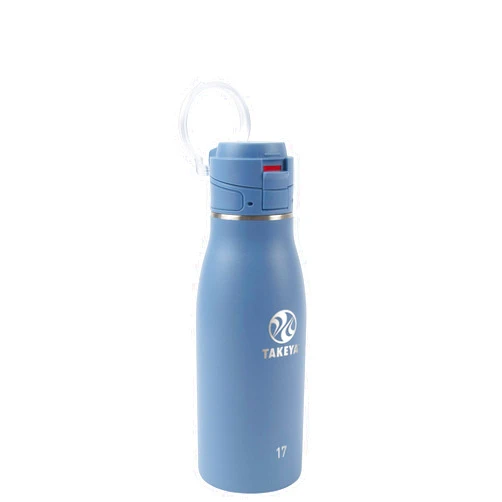 Takeya Traveler Leakproof Coffee Mug - Carrying Loop - Insulated Drinkware for Everyday Use - Durable & Portable with Spill-Proof Design - 17 oz, Bluestone