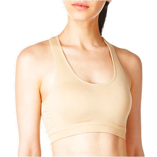 Jockey Women's Bra Mid Impact Removable Cup Seamless Sports Bra
