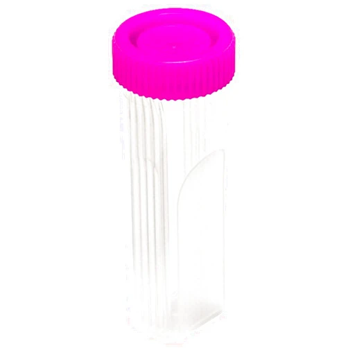 Caplugs Evergreen 240-5400-K8K – Slide-Fix™ Slide Jars, 1000 Pack, 4 Places, Diameter 30 mm x Height 98 mm, Fuchsia Polyethylene Cap, Natural Polypropylene Co-Polymer Jar, Medical, Labware