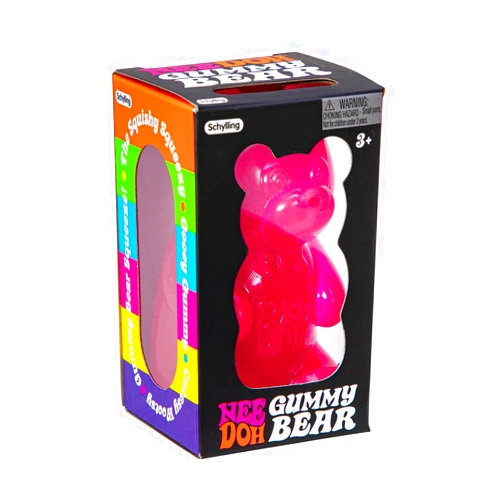 Schylling NeeDoh Gummy Bear - Sensory Fidget Toy with Jelly-Like Filling - 3.5