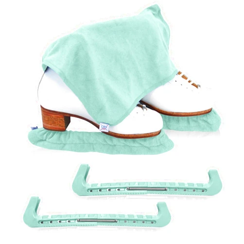 CRS Cross Skate Guards, Soakers and Towel Gift Set - Ice Skating Guards and Soft Skate Blade Covers for Figure Skating or Hockey