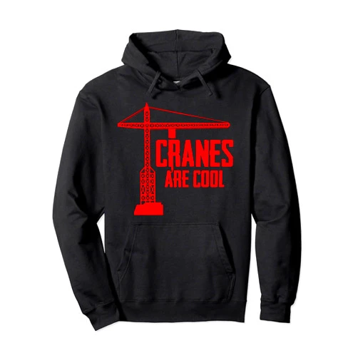 Cute Building Equipment Engineer Humor Designs Funny Crane Operator Gift Construction Tower Crane Kids Boys Pullover Hoodie