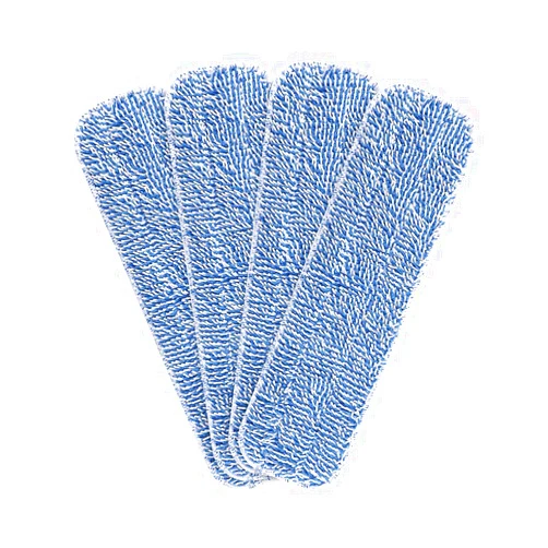 SUPERWASH PLUS Replacement Microfiber Floor Cleaning Pads - 18''x5'' Dust Mop Refill Sweeping Pad Compatible with Bona Mop, Fits 17” to 18” Flat Mop - 4 Pack