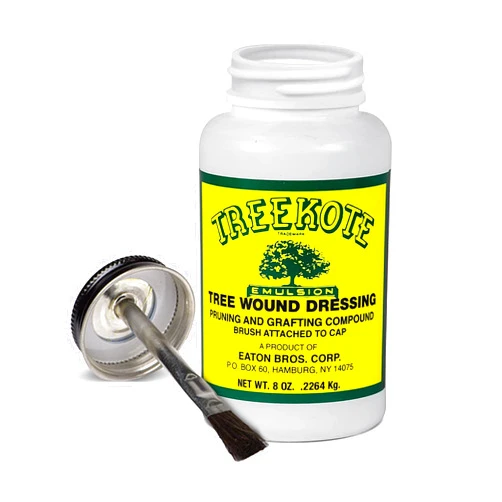 Treekote Wound Dressing Brushtop 8 OZ for Trees and Shrubs - Healing Paste and Tree Wound Sealer - Pruning Sealer, Grafting Compound - Bonsai Cut Paste and Sealant for Effective Tree Wound Repair