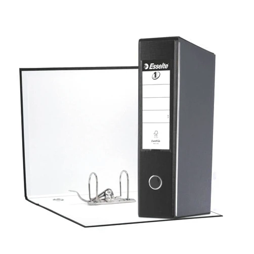 Esselte – RACCOGLITORE EUROFILE with Lever Mechanism Plastic Coated Cardboard,Black,8 cm
