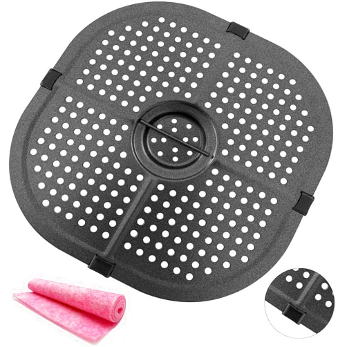 Nvkwca Square Air Fryer Grill Pan for 7QT Gourmia GAF798 GAF716 GAF778 Air Fryers, Upgraded Double Layer Nonstick Coating Air Fryer Crisper Tray Grill Plate Rack Grate Shelf for Gourmia Air Fryer