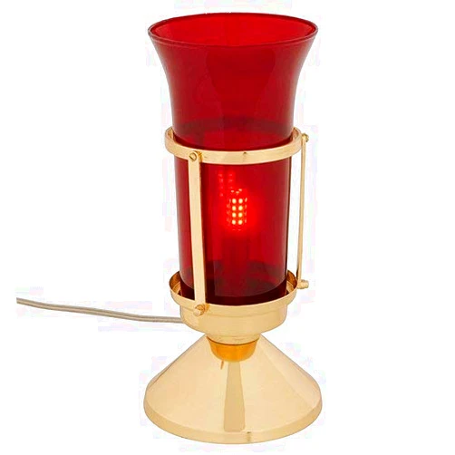 Christian Brands Sanctuary Light Holder with Ruby Globe - Electric
