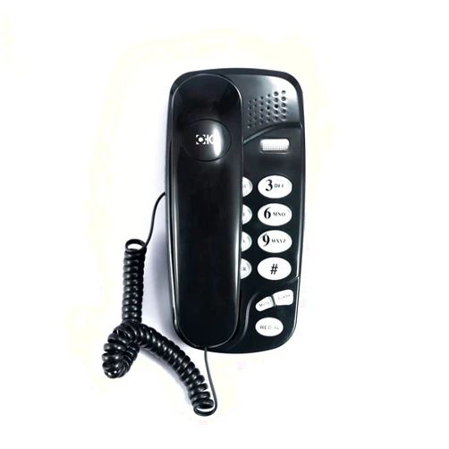 VDTG Old Style Wall Phone-Freely Adjust The Volume Landline Phone, Classic Retro Design Landline Phones for Home, Wall Phones for Landline, Suitable for Living Room, School, Home, Office(Black)