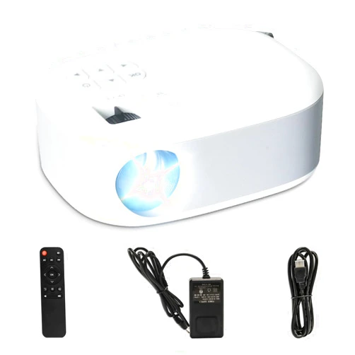 LQWELL® Mini Projector, Portable Projector Full HD 1080P Supported, 15000L Video Projector, for Home Cinema/XBOX/PS5/PS4/PC/Mobile Phone, Compatible with HDMI/USB/AV/Headphone