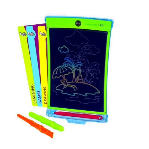 Boogie Board New Magic Sketch Reusable Kids’ Creativity Kit with Carry Case, Colorburst Drawing Pad, Stylus and Texture Tools, Double-Sided Templates for Drawing, Writing, and Tracing, Ages 4+