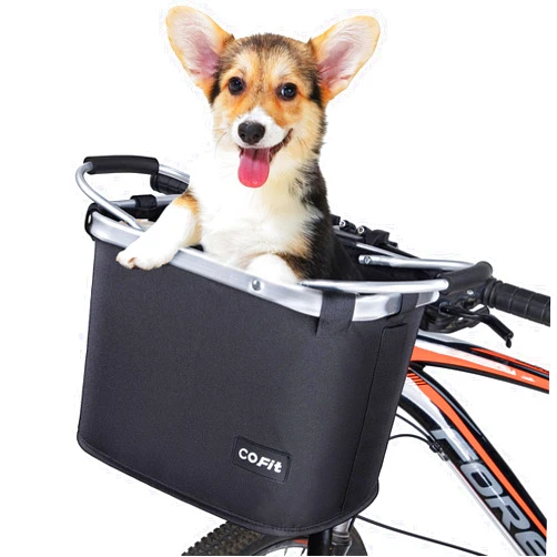 COFIT Detachable Bike Basket, Multi-Purpose Bicycle Handlebar Basket for Pet, Shopping, Commuter, Camping and Outdoor
