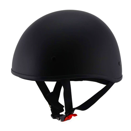 Milwaukee Helmets Milwaukee Performance Helmets MPH9710DOT Dot Approved Bare Bones Matte Black Half Motorcycle Helmet